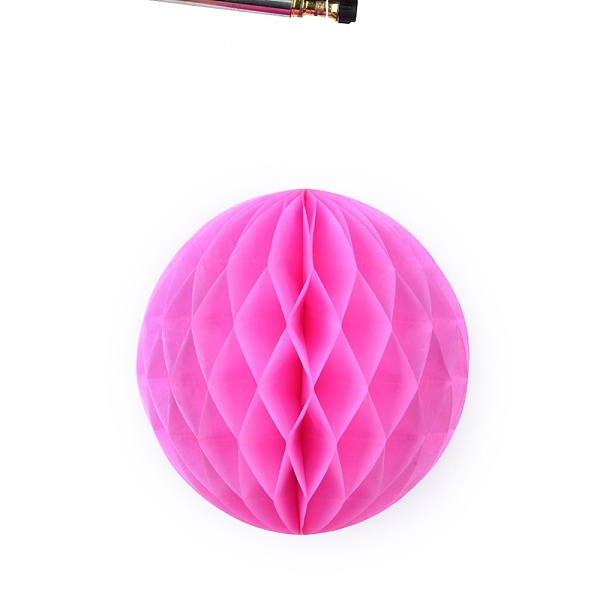 

PandaHall Paper Ball Lantern, Magenta, 10cm Paper Round Pink