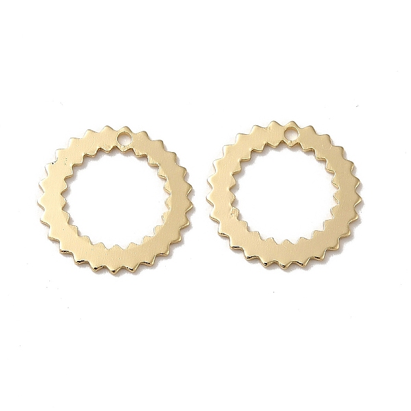 

PandaHall Ring Brass Charms, Long-Lasting Plated, Rack Plating, Real 14K Gold Plated, 14x0.7mm, Hole: 1mm Brass Ring