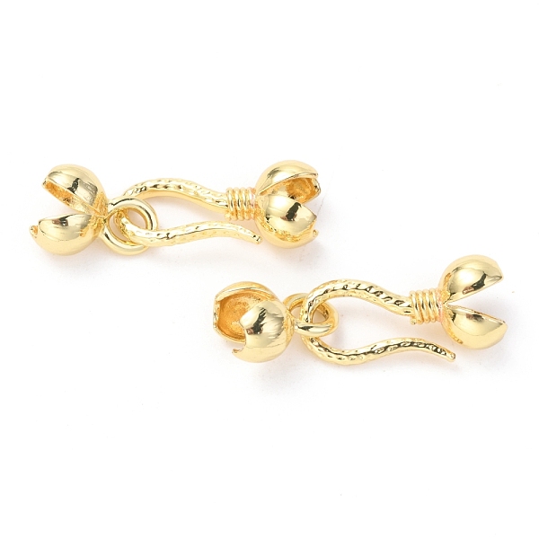 

PandaHall Brass Hook and S-Hook Clasps, Real 18K Gold Plated, 31x11x7mm, Inner Diameter: 5mm Brass
