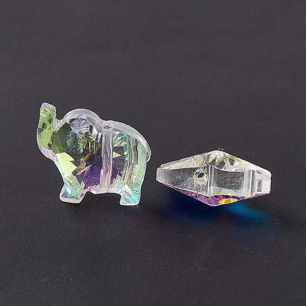 

PandaHall Transparent Glass Beads, Elephant, Yellow, 13x15x8.5mm, Hole: 1.2mm Glass Elephant Yellow