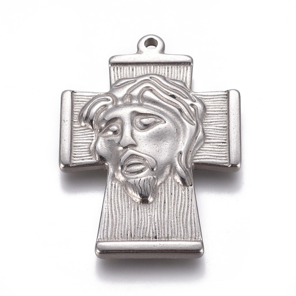 

PandaHall 304 Stainless Steel Pendants, For Easter, Cross with Jesus, Stainless Steel Color, 39x28.5x4mm, Hole: 2mm 304 Stainless Steel...