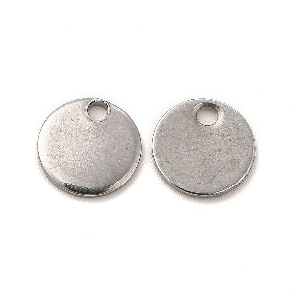 

PandaHall 304 Stainless Steel Charms, Flat Round Charm, Stainless Steel Color, 8x1mm, Hole: 1.5mm 304 Stainless Steel Flat Round