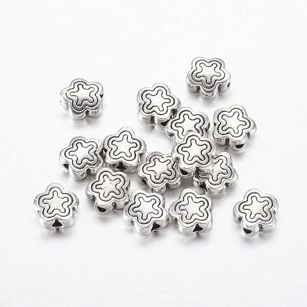 

PandaHall Tibetan Style Alloy Beads, Lead Free & Nickel Free & Cadmium Free, Star, Antique Silver, about 7mm long, 7mm wide, 2.5mm thick...