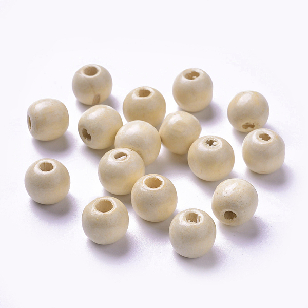 

PandaHall Dyed Natural Wood Beads, Round, Lead Free, Wheat, 12x11mm, Hole: 4mm, about 1800pcs/1000g Maple Wood Round Orange