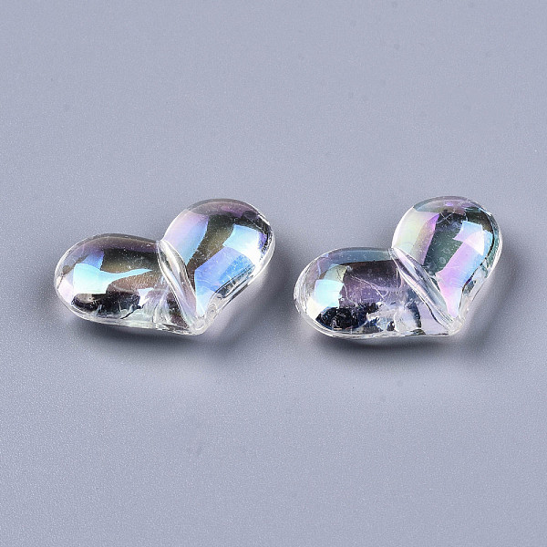 

PandaHall Transparent Acrylic Beads, AB Color, Heart, Clear AB, 19x28.5x8.5mm, Hole: 1.8mm Acrylic Heart White