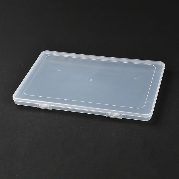

PandaHall Rectangle Polypropylene(PP) Plastic Boxes, Bead Storage Containers, with Hinged Lid, Clear, 18.5x26.5x1.7cm, Inner Diameter...
