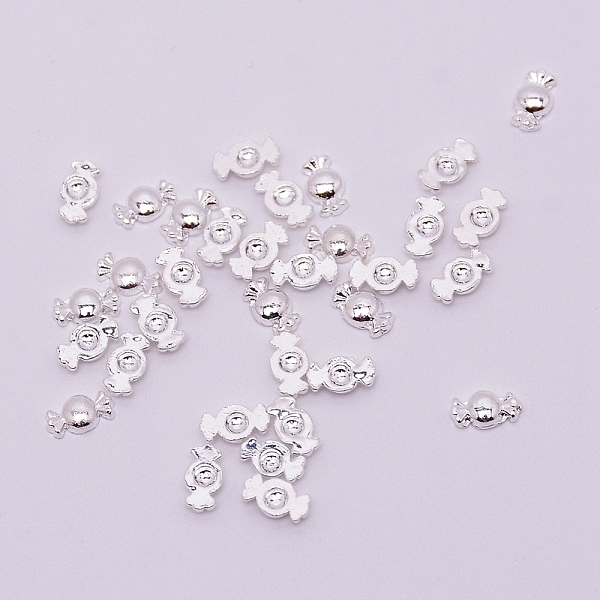 

PandaHall Alloy Cabochons, Nail Art Decoration Accessories for Women, Cadmium Free & Lead Free, Candy, Silver, 3x6x1mm, about 100pcs/bag...