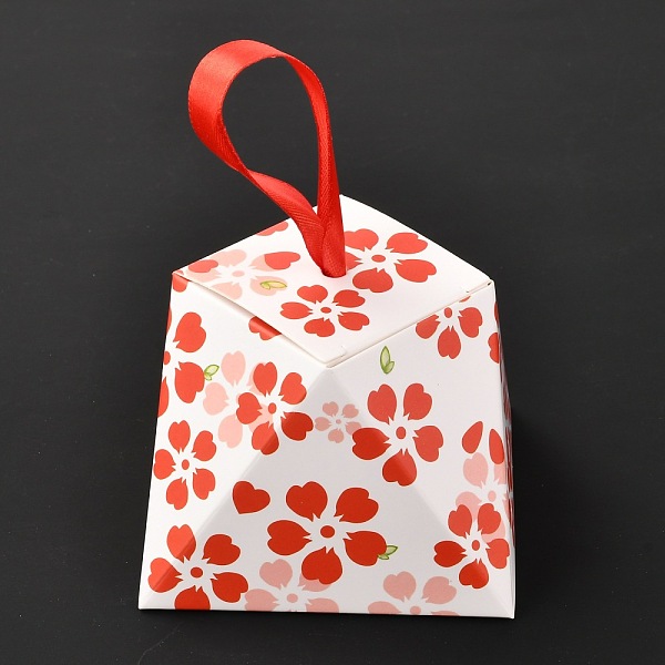 Ромбовидная романтическая свадебная коробка конфет