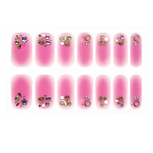 

PandaHall Full Cover Nombre Nail Stickers, Self-Adhesive, for Nail Tips Decorations, Camellia, 24x8mm, 14pcs/sheet Paper Others Pink