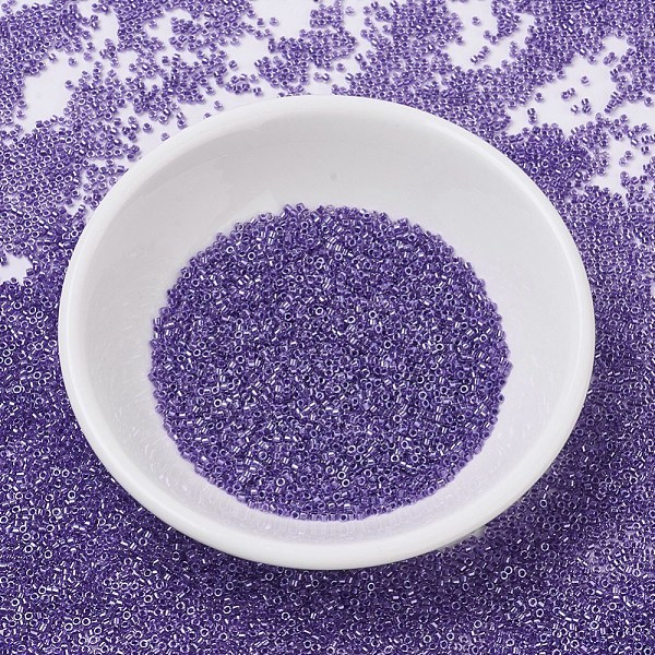 

PandaHall MIYUKI Delica Beads, Cylinder, Japanese Seed Beads, 11/0, (DB0906) Sparkling Purple Lined Crystal, 1.3x1.6mm, Hole: 0.8mm, about...