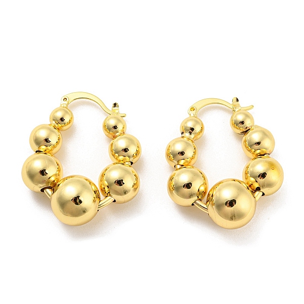 

PandaHall Round Hoop Earrings, Brass Jewelry for Women, Cadmium Free & Lead Free, Real 18K Gold Plated, 35x12mm Brass Round