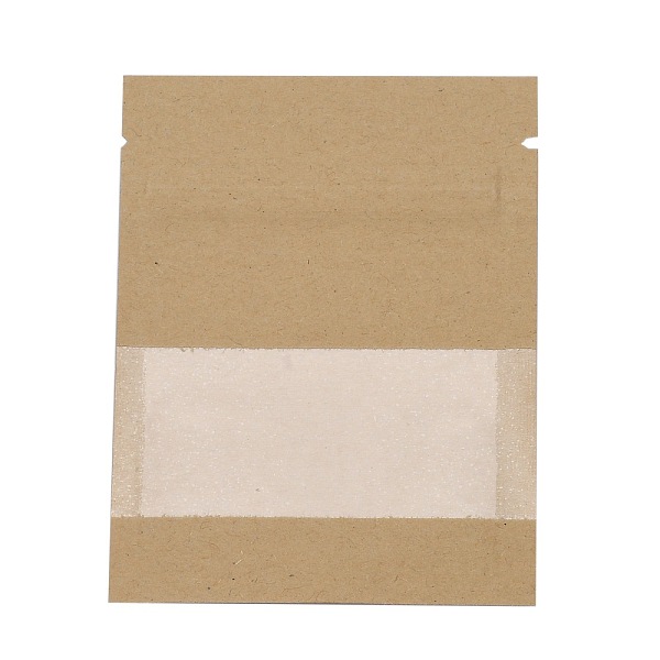 

PandaHall Kraft Paper Open Top Zip Lock Bags, Food Storage Bags, Sealable Pouches, for Storage Packaging, with Tear Notches, Rectangle..., Brown