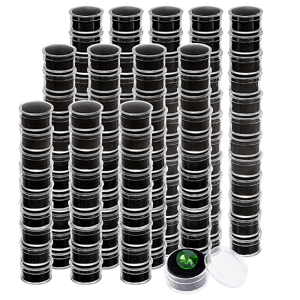 144Pcs Round Transparent Plastic Loose Diamond Packing Small Boxes Sets
