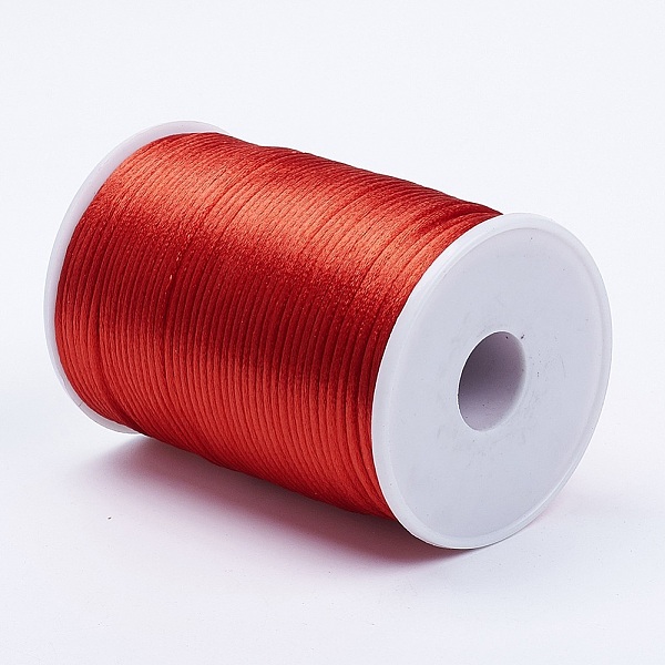 

PandaHall Polyester Cord, Red, 2mm, about 80yards/roll(73.152m/roll) Polyester Red