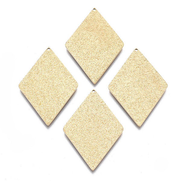 

PandaHall 316 Surgical Stainless Steel Pendants, Rhombus, Real 14K Gold Plated, 32x21.5x1mm, Hole: 0.9mm 316 Surgical Stainless Steel...
