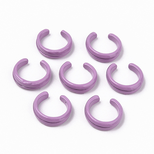 

PandaHall Spray Painted Alloy Cuff Rings, Open Rings, Cadmium Free & Lead Free, Plum, Inner Diameter: 9mm Alloy Purple