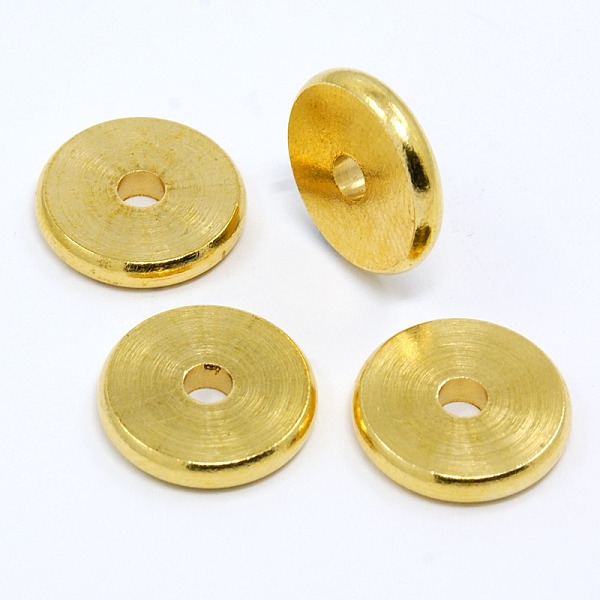 

PandaHall Flat Round Brass Spacer Beads, Nickel Free, Raw(Unplated), 6.5x2mm, Hole: 1.5mm Brass Flat Round