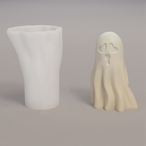

PandaHall Halloween Ghost DIY Silicone Display Statue Molds, Portrait Sculpture Resin Casting Molds, Clay Craft Mold Tools, White...