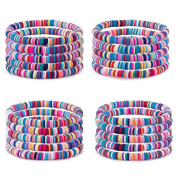 

PandaHall 20Pcs Handmade Polymer Clay Heishi SUrfer Stretch Bracelet Set, PReppy Bracelets for Women, Colorful, Inner Diameter: 2-1/8 inch...