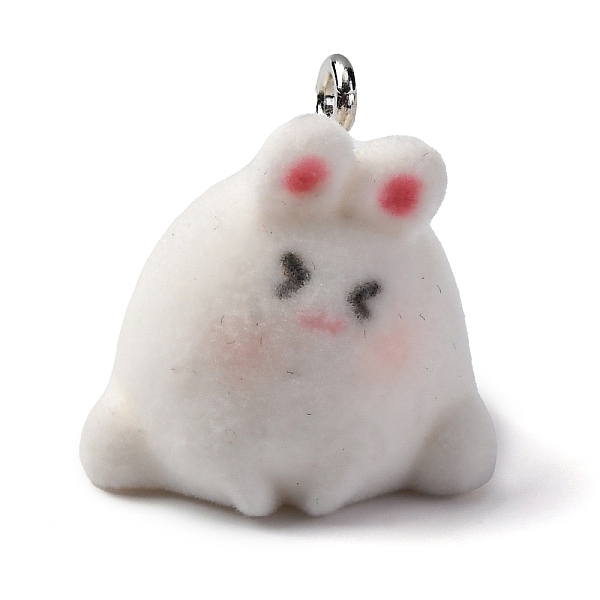 フロッキー動物樹脂ペンダント