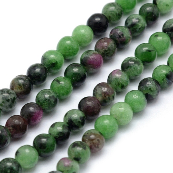 Rubis Naturel En Zoisite Perles Rondes