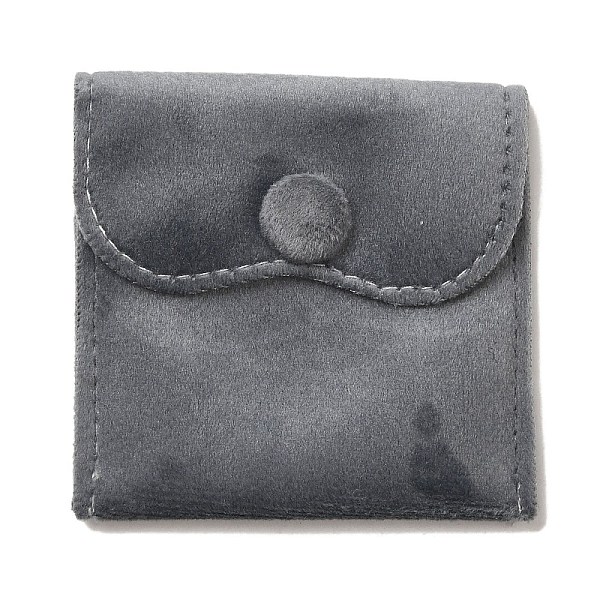 

PandaHall Velvet Jewelry Pouches, Jewelry Gift Bags with Snap Button, for Ring Necklace Earring Bracelet Storage, Square, Gray, 7x6.9x0.2cm...