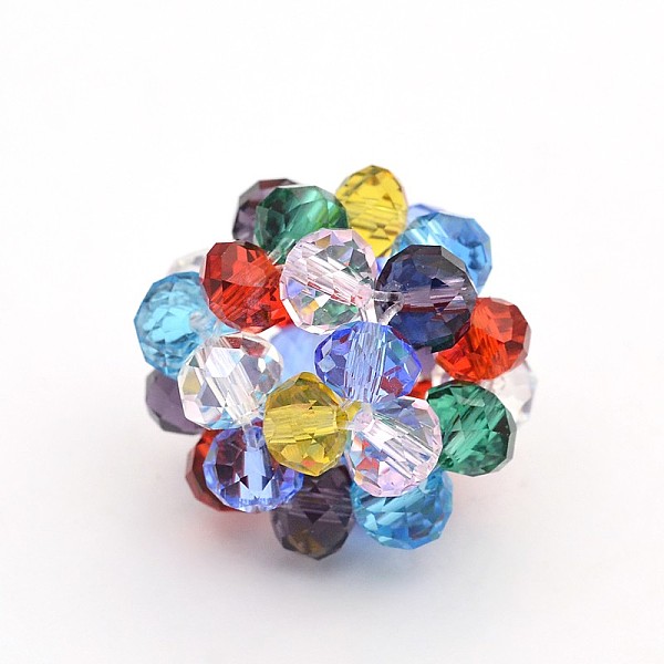 Perlas Redondas De Cristal Transparente Con Cuentas De Cristal