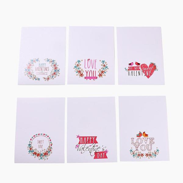

PandaHall Rectangle Paper Greeting Cards, with Rectangle Envelope and Flat Round Self Adhesive Paper Stickers, Valentine's Day Wedding..., Multicolor