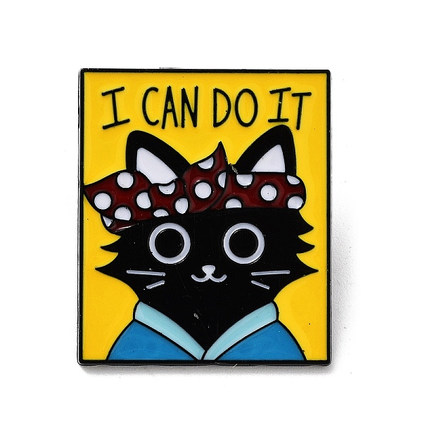 

PandaHall Aloloy Brooches, Enamel Pins, Cat, Black, 30x26x1.5mm Alloy+Enamel Cat Shape Black