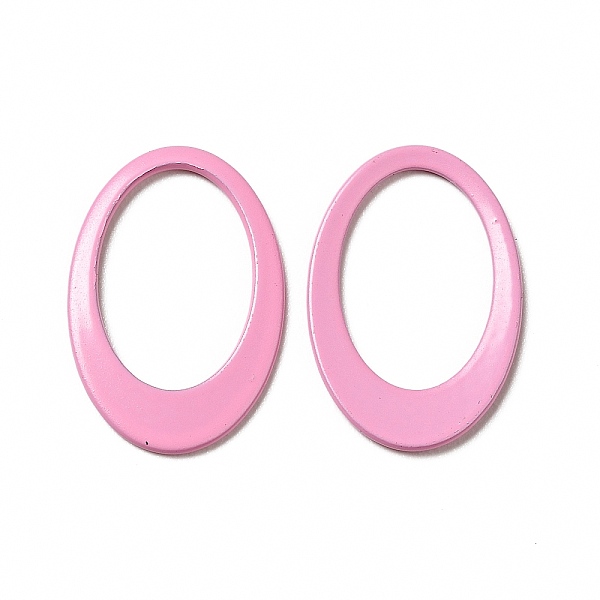 

PandaHall Spray Painted 201 Stainless Steel Linking Rings, Oval, Pearl Pink, 18x12x1mm, Inner Diameter: 8.5x13mm 201 Stainless Steel Oval