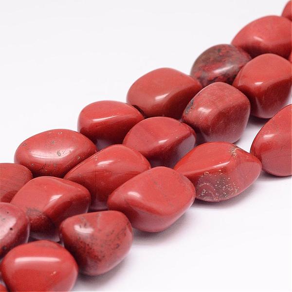 

PandaHall Natural Red Jasper Bead Strands, Tumbled Stone, Nuggets, 18~25x16~18x12~16mm, Hole: 1.5mm, about 22~25pcs/strand, 15.75 inch Red...