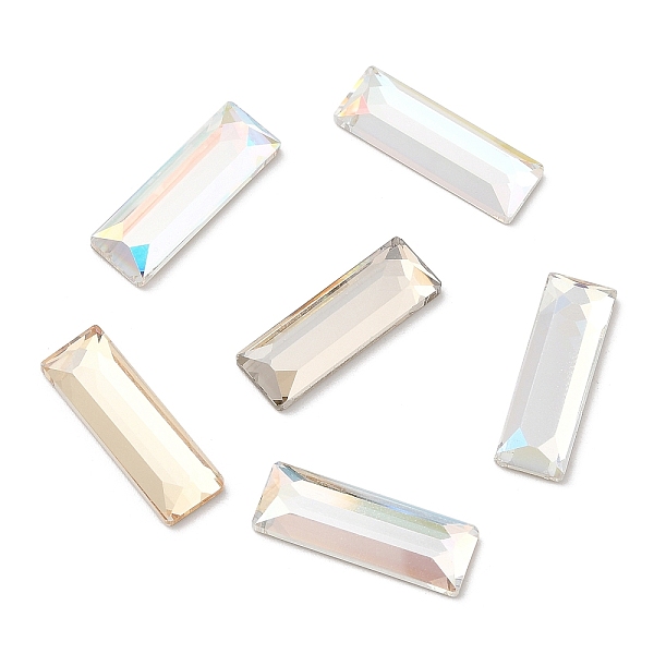 

PandaHall K9 Glass Rhinestone Cabochons, Flat Back & Back Plated, Faceted, Rectangle, Mixed Color, 18x6x2.5mm Glass Rhinestone Rectangle..., Multicolor