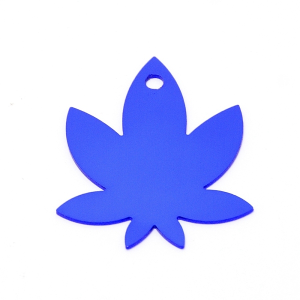 

PandaHall Aluminum Blank Pendants, Maple Leaf, Blue, 43.5x35x1mm, Hole: 3mm, 10pcs/bag Aluminum Leaf Blue