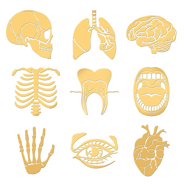 

PandaHall 9Pcs 9 Styles Nickel Decoration Stickers, Metal Resin Filler, Epoxy Resin & UV Resin Craft Filling Material, Eye, 40x40mm...