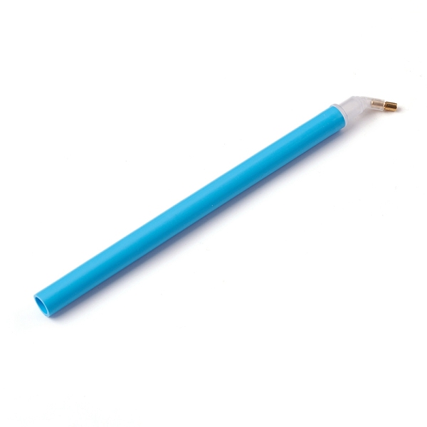 

PandaHall Plastic Single Head Nail Art Rhinestones Pickers Pen, Point Nail Art Craft Tool Pen, Blue, 120x7mm, Inner Diameter: 2mm Plastic...