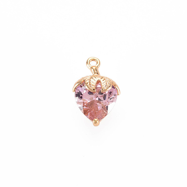 

PandaHall Brass Rhinestone Charms, Nickel Free, Strawberry, Light Amethyst, Real 18K Gold Plated, 14x9x7mm, Hole: 1mm Brass+Rhinestone Fruit..., Purple