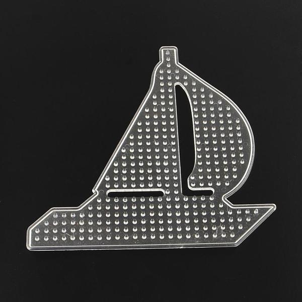 

PandaHall Sailing Boat ABC Plastic Pegboards used for 5x5mm DIY Fuse Beads, Clear, 145x140x5mm Plastic Vehicle Clear