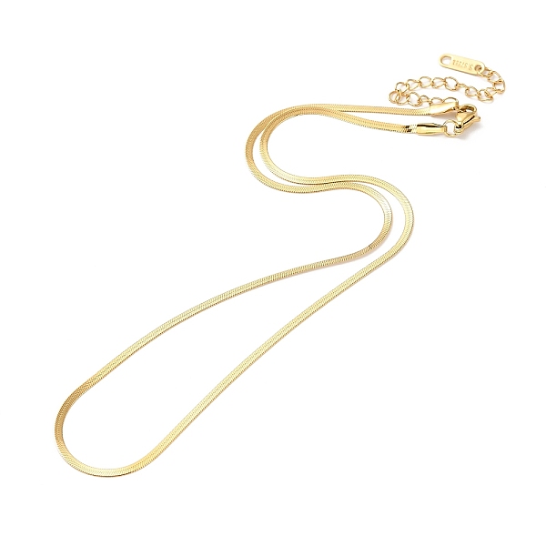 

PandaHall Ion Plating(IP) 304 Stainless Steel Herringbone Chain Necklace for Men Women, Real 18K Gold Plated, Wide: 2mm, 15.87 inch(40.3cm)...