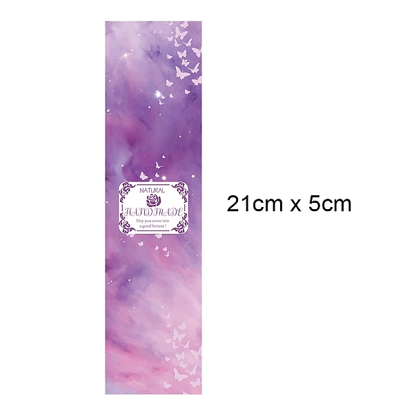 

PandaHall Starry Sky Theeme Handmade Soap Paper Tag, Both Sides Coated Art Paper Tape with Tectorial Membrane, for Soap Packaging, Rectangle..., Purple