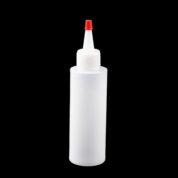 PandaHall Plastic Glue Bottles, Clear, 125x42x1.2mm Plastic Clear