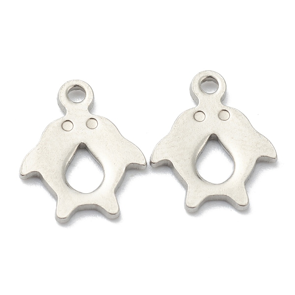 

PandaHall 304 Stainless Steel Charms, Double Dolphin, Stainless Steel Color, 12.5x10x1mm, Hole: 1.4mm 304 Stainless Steel Dolphin