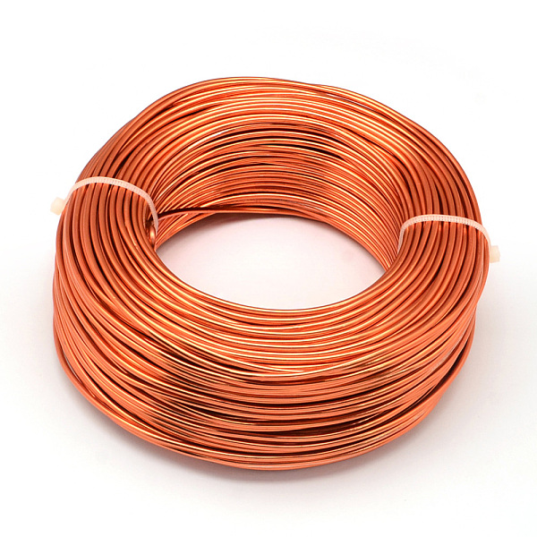 PandaHall Round Aluminum Wire, Bendable Metal Craft Wire, for DIY Jewelry Craft Making, Orange Red, 3 Gauge, 6.0mm, 7m/500g(22.9 Feet/500g)...