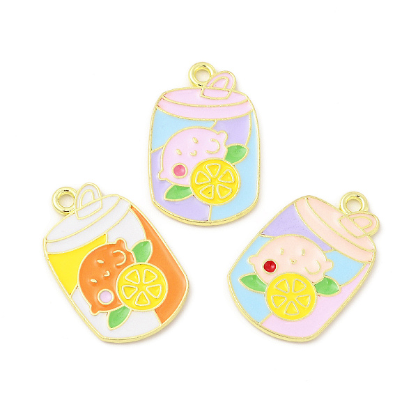 

PandaHall Rack Plating Alloy Pendants, with Enamel, Cadmium Free & Nickel Free & Lead Free, Lemon Drink Charm, Light Gold, Mixed Color..., Multicolor
