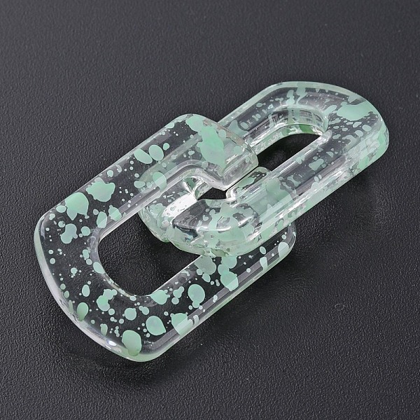 

PandaHall Transparent Acrylic Linking Rings, Quick Link Connectors, for Cable Chains Making, Twist Oval, Aquamarine, 30.5x20.5x4mm, Inner..., Green