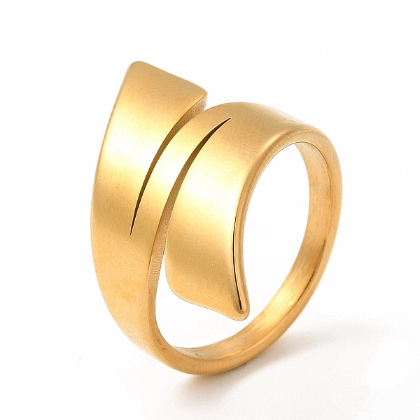

PandaHall Ion Plating(IP) 304 Stainless Steel Finger Rings for Women Men, Leaf Wide Band Rings, Real 18K Gold Plated, US Size 7(17.3mm)...