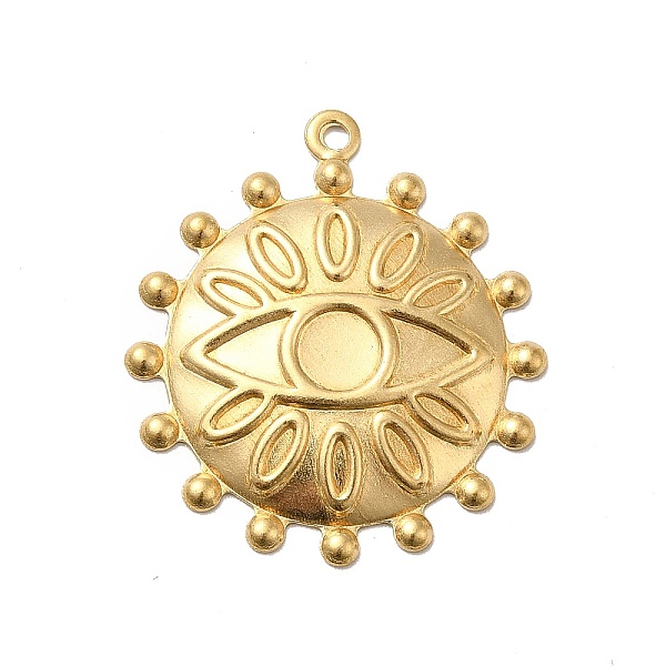 

PandaHall Brass Pendant Cabochon Settings, Evil Eye, Golden, Tray: 5mm, 28x25x3mm, Hole: 1.5mm Brass Evil Eye