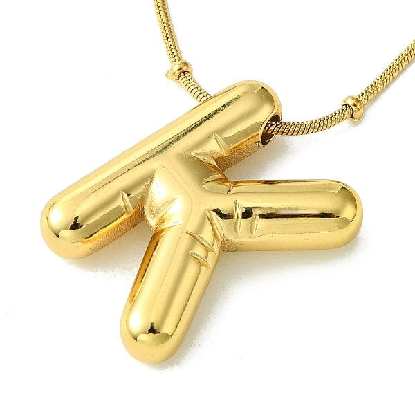 

PandaHall Ion Plating(IP) Initial Letter 304 Stainless Steel Pendant Necklaces, Real 18K Gold Plated, Letter K, 15.91 inch(40.4cm), pendant...