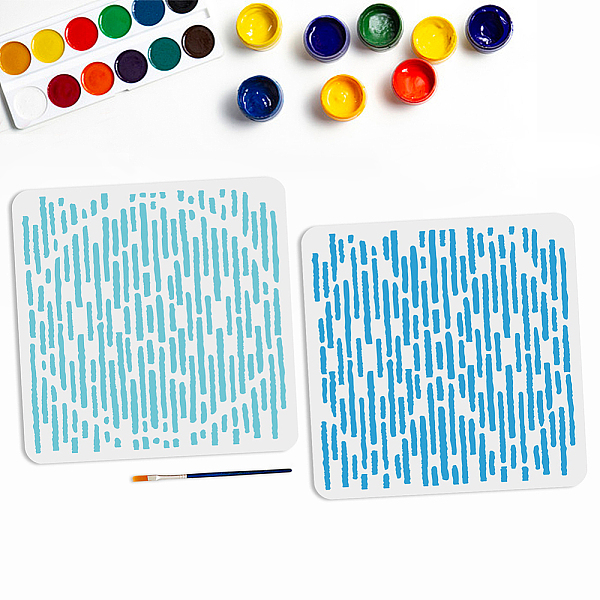 

PandaHall MAYJOYDIY US 2Pcs 2 Styles PET Hollow Out Drawing Painting Stencils, for DIY Scrapbook, Photo Album, with 1Pc Art Paint Brushes...