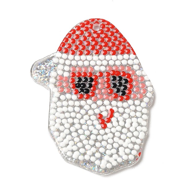 

PandaHall Christmas Themed Acrylic Pendants, Santa Claus, 39.5x30x2.5mm, Hole: 1.4mm Acrylic Santa Claus White