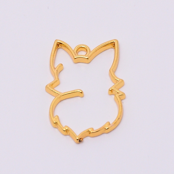 

PandaHall Alloy Open Back Bezel Pendants, DIY Accessories for Jewelry Making, For DIY UV Resin, Epoxy Resin, Fox Hear Shape, Golden...